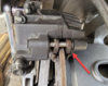 Separated rear brake pad.jpg Separated rear brake pad.jpg