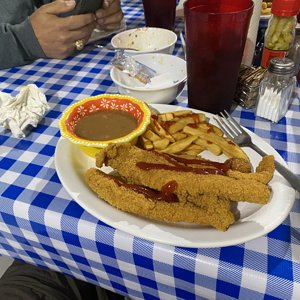 Could not eat all the catfish & fries