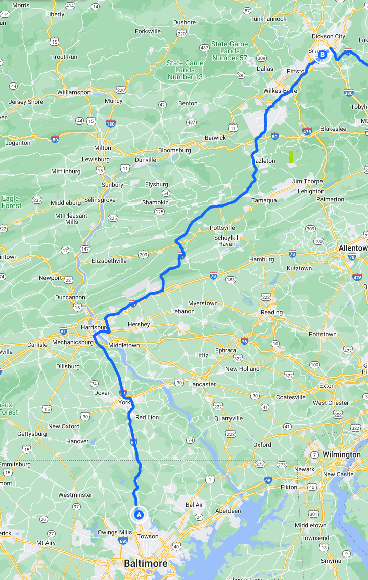 Cockeysville - Scranton