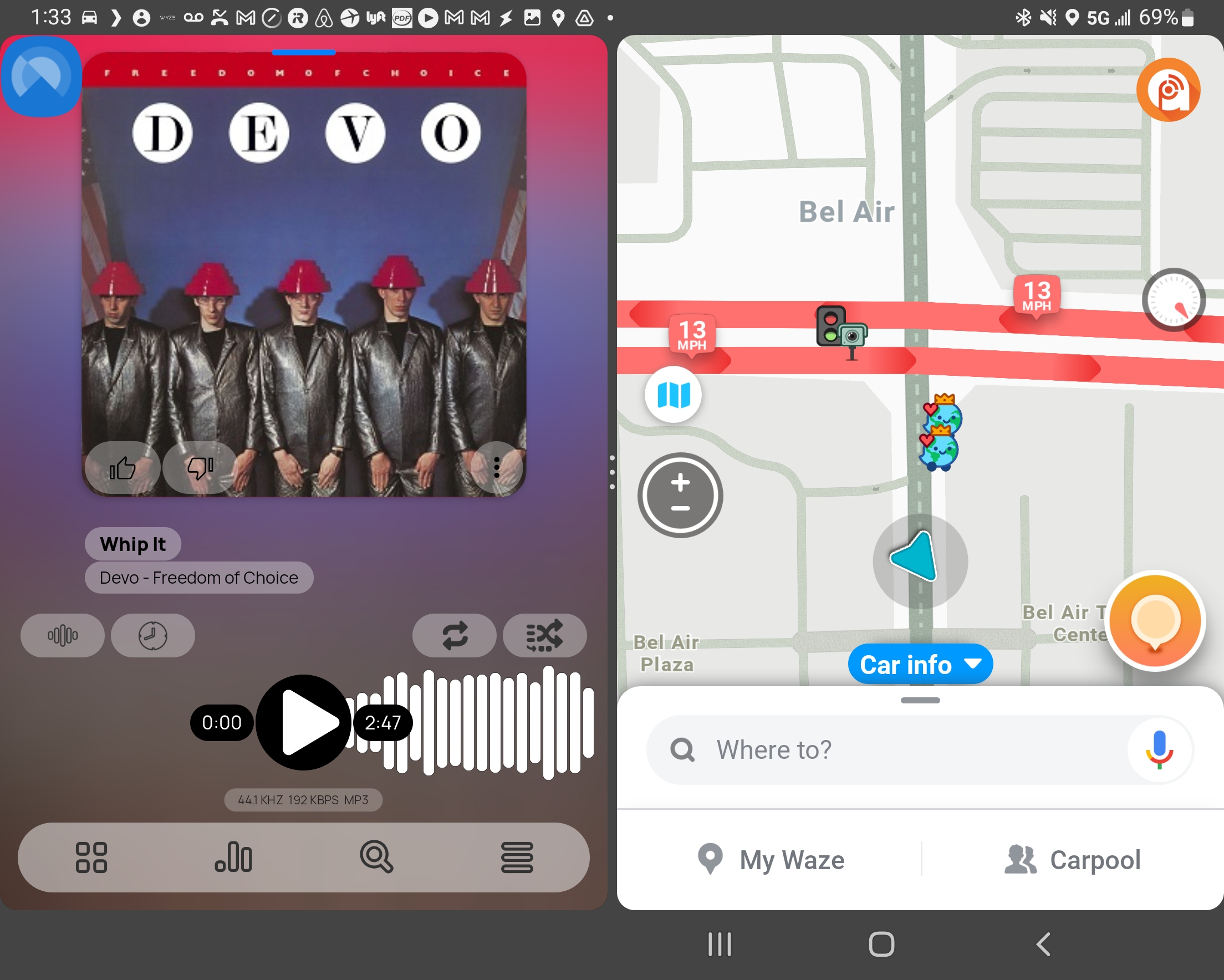 Music Player & Waze