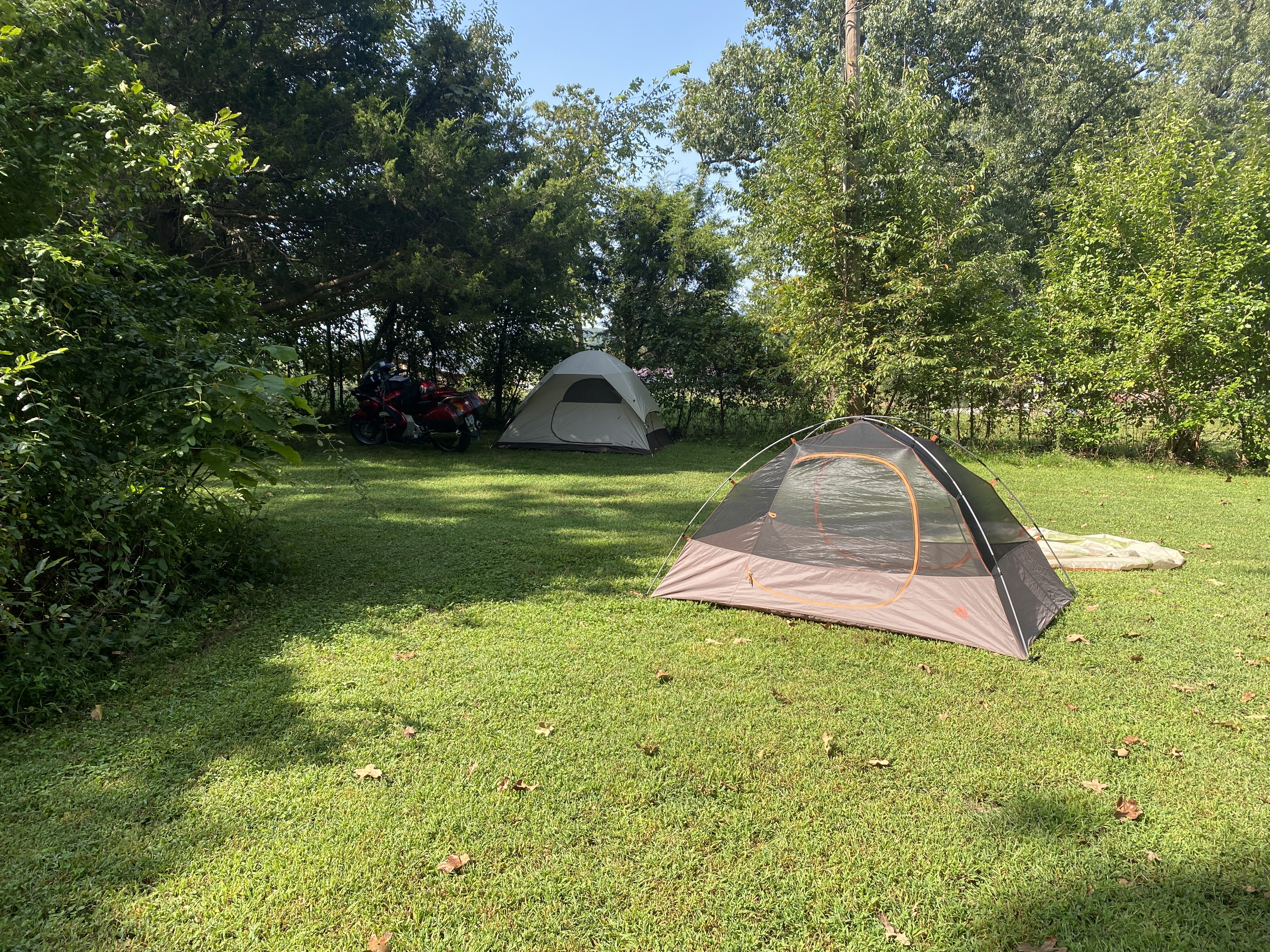 My tent setting up