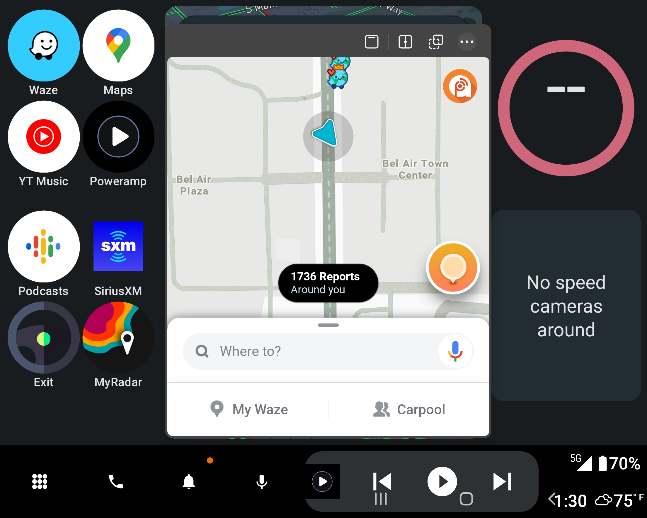 Waze pop-up